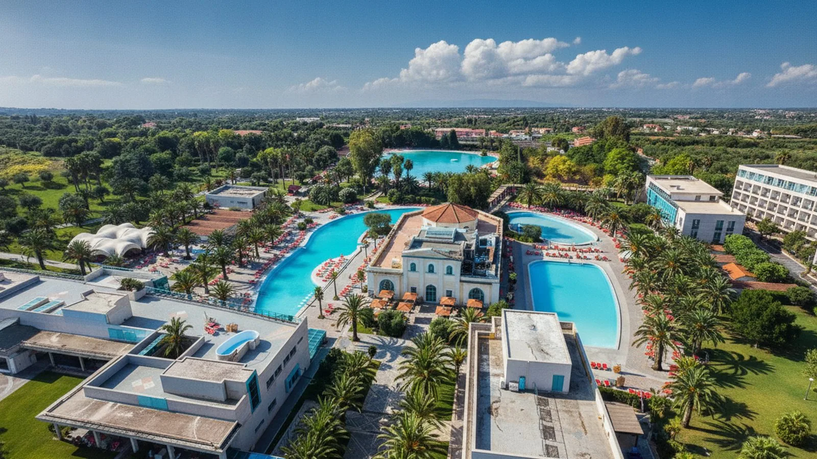 Le piscine delle Terme di Roma – Acque Albule viste dall'alto